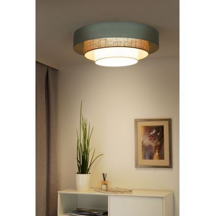 Duolla - LED Stropní svítidlo LUNETA LED/26W/230V pr. 60 cm 4000K tyrkysová/béžová/krémová