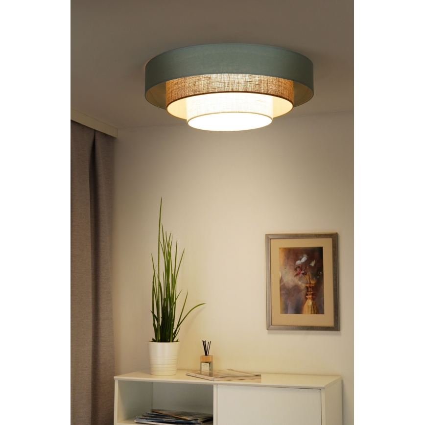Duolla - LED Stropní svítidlo LUNETA LED/26W/230V pr. 60 cm 4000K tyrkysová/béžová/krémová