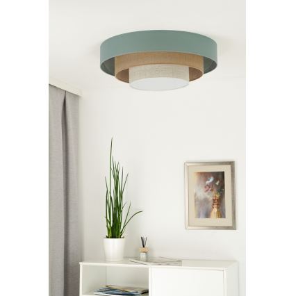 Duolla - LED Stropní svítidlo LUNETA LED/26W/230V pr. 60 cm 4000K tyrkysová/béžová/krémová