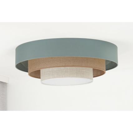 Duolla - LED Stropní svítidlo LUNETA LED/26W/230V pr. 60 cm 4000K tyrkysová/béžová/krémová