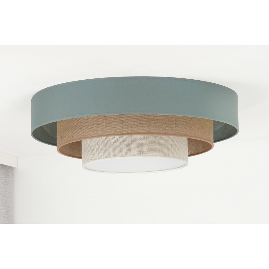 Duolla - LED Stropní svítidlo LUNETA LED/26W/230V pr. 60 cm 4000K tyrkysová/béžová/krémová