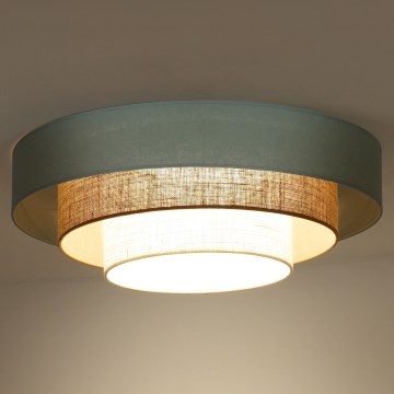 Duolla - LED Stropní svítidlo LUNETA LED/26W/230V pr. 60 cm 4000K tyrkysová/béžová/krémová