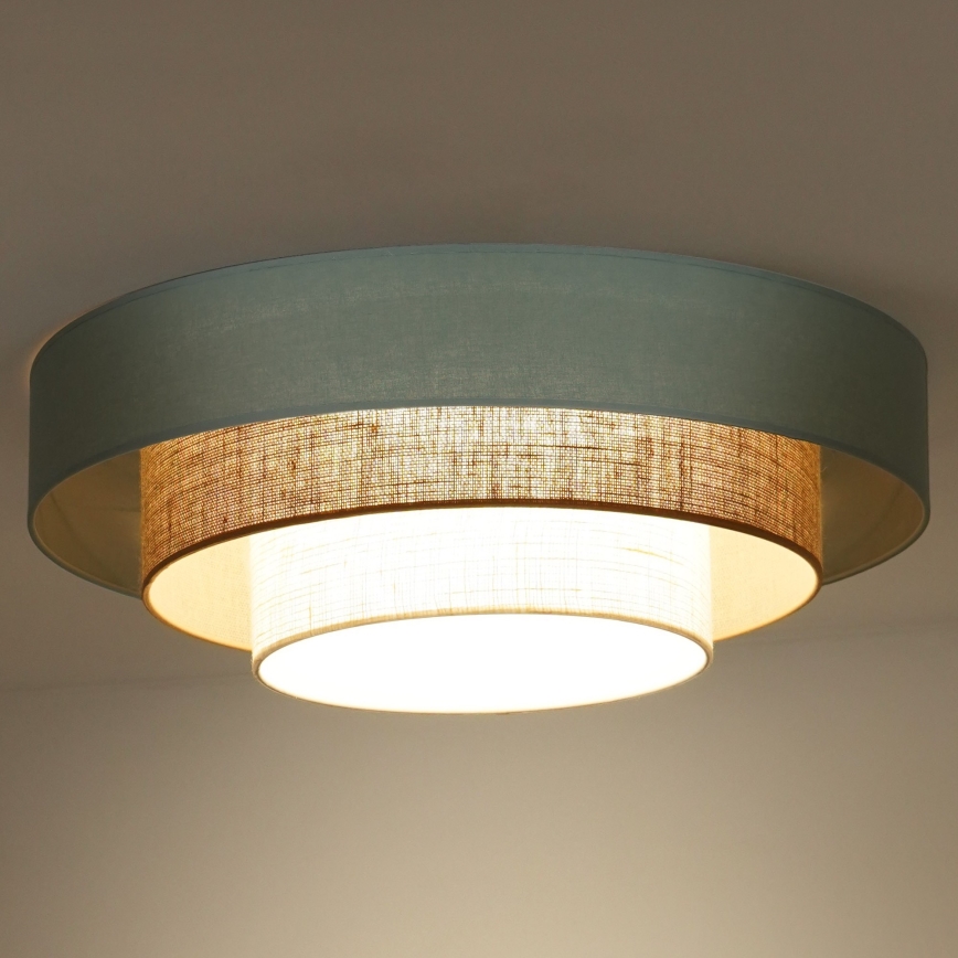 Duolla - LED Stropní svítidlo LUNETA LED/26W/230V pr. 60 cm 4000K tyrkysová/béžová/krémová