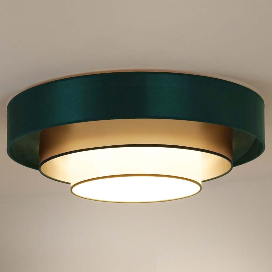Duolla - LED Stropní svítidlo LUNETA LED/26W/230V pr. 60 cm 4000K zelená/zlatá/bílá