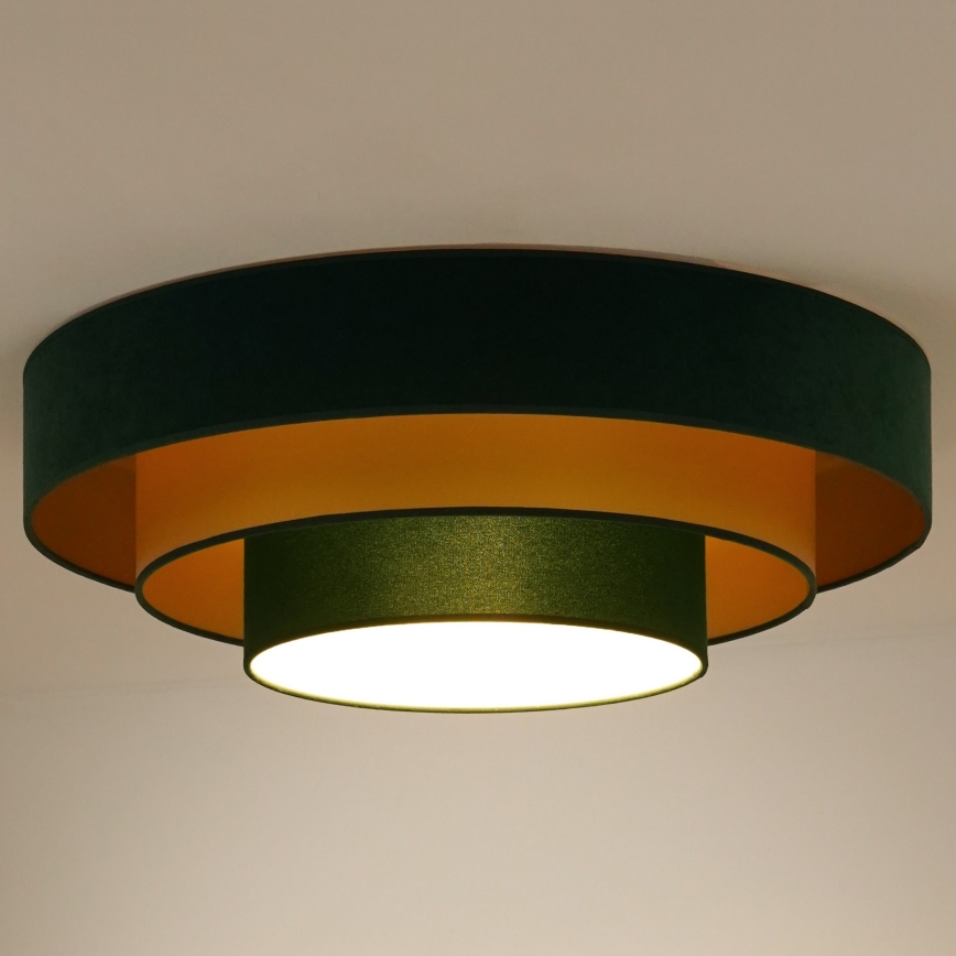 Duolla - LED Stropní svítidlo LUNETA LED/26W/230V pr. 60 cm 4000K zelená/zlatá