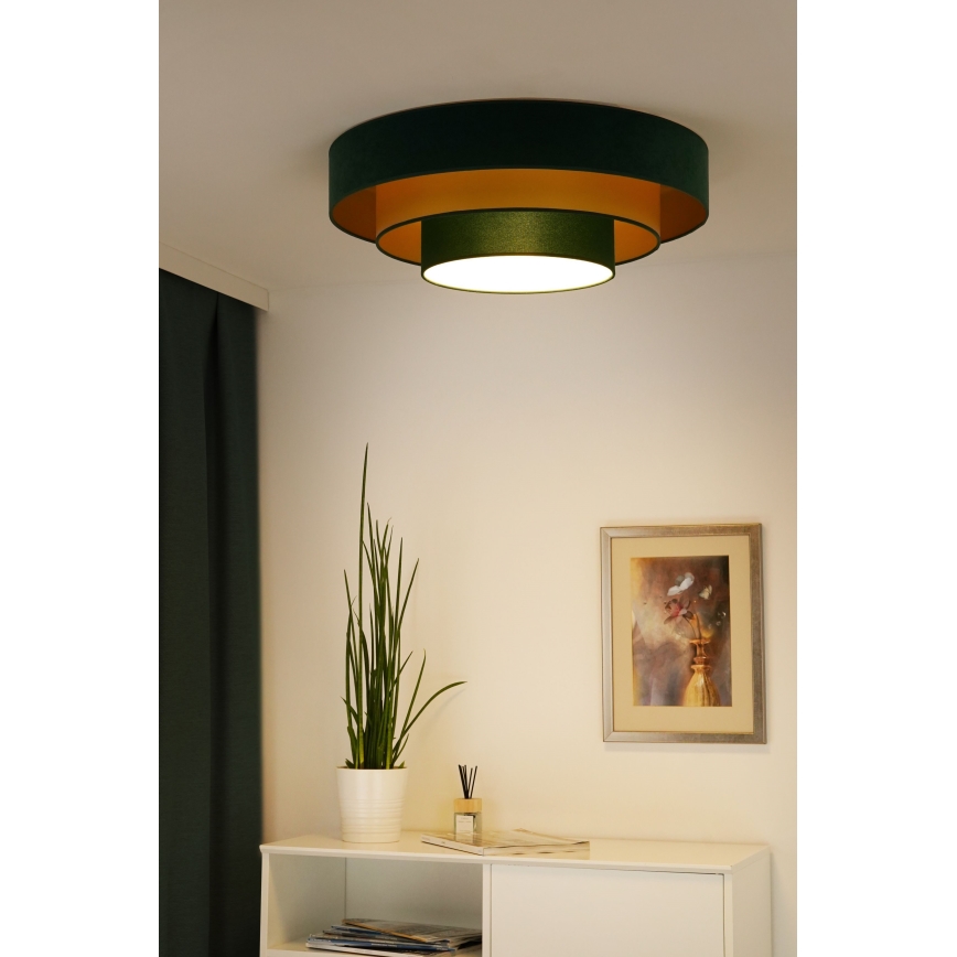 Duolla - LED Stropní svítidlo LUNETA LED/26W/230V pr. 60 cm 4000K zelená/zlatá
