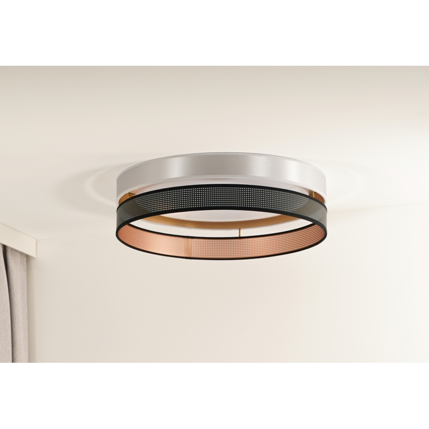 Duolla - LED Stropní svítidlo ROLLER DUO SHINY LED/24W/230V pr. 45 cm stříbrná/černá