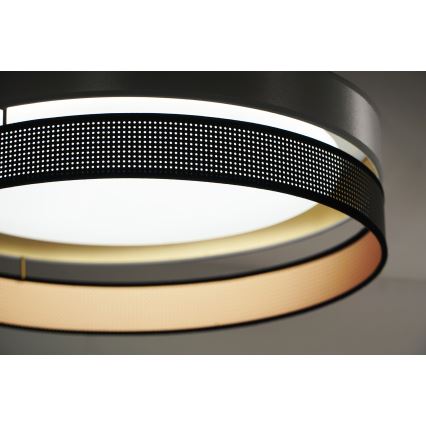 Duolla - LED Stropní svítidlo ROLLER DUO SHINY LED/24W/230V pr. 45 cm stříbrná/černá