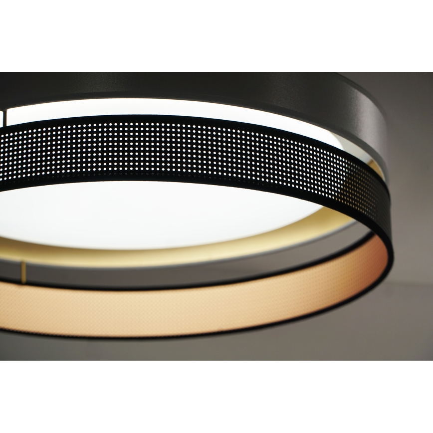 Duolla - LED Stropní svítidlo ROLLER DUO SHINY LED/24W/230V pr. 45 cm stříbrná/černá