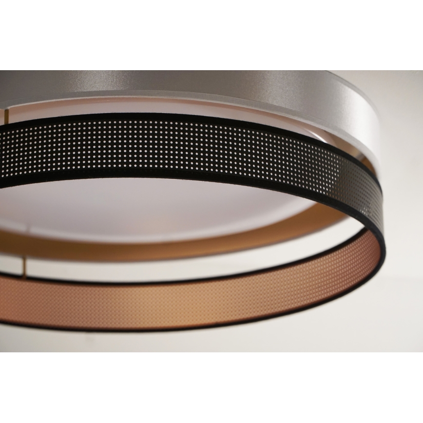 Duolla - LED Stropní svítidlo ROLLER DUO SHINY LED/24W/230V pr. 45 cm stříbrná/černá