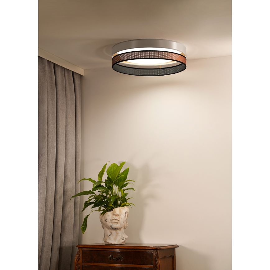 Duolla - LED Stropní svítidlo ROLLER DUO SHINY LED/24W/230V pr. 45 cm bílá/měděná