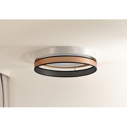 Duolla - LED Stropní svítidlo ROLLER DUO SHINY LED/24W/230V pr. 45 cm bílá/měděná