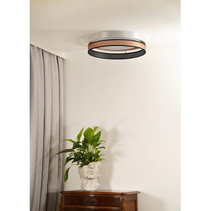 Duolla - LED Stropní svítidlo ROLLER DUO SHINY LED/24W/230V pr. 45 cm bílá/měděná