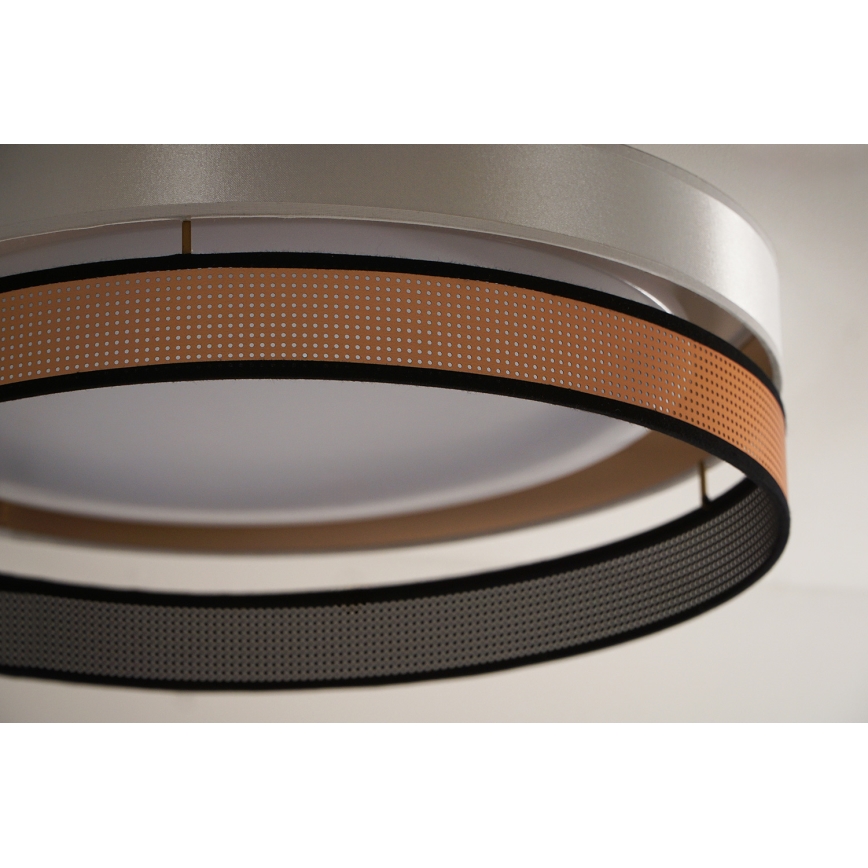 Duolla - LED Stropní svítidlo ROLLER DUO SHINY LED/24W/230V pr. 45 cm bílá/měděná