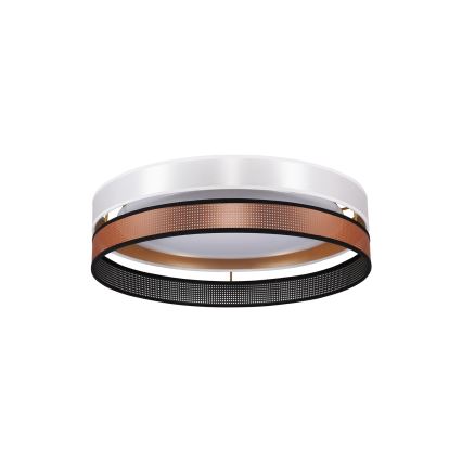 Duolla - LED Stropní svítidlo ROLLER DUO SHINY LED/24W/230V pr. 45 cm bílá/měděná