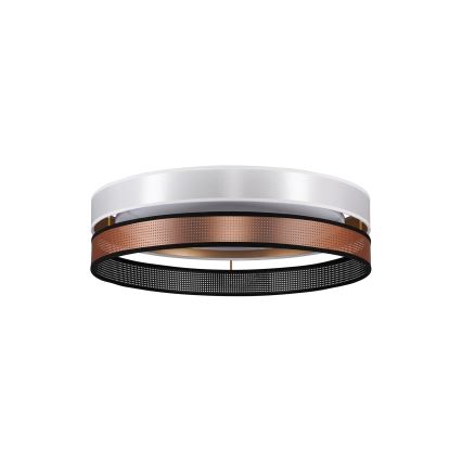 Duolla - LED Stropní svítidlo ROLLER DUO SHINY LED/24W/230V pr. 45 cm bílá/měděná