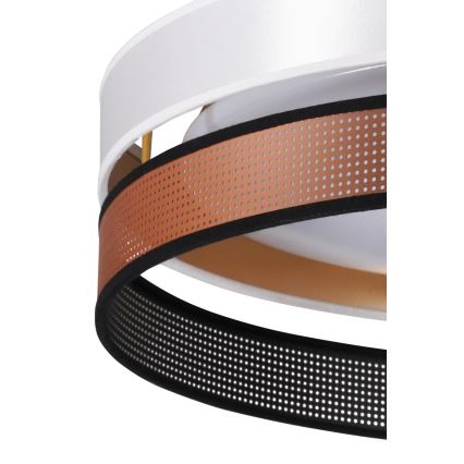 Duolla - LED Stropní svítidlo ROLLER DUO SHINY LED/24W/230V pr. 45 cm bílá/měděná