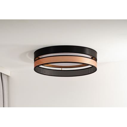 Duolla - LED Stropní svítidlo ROLLER DUO SHINY LED/24W/230V pr. 45 cm černá/měděná
