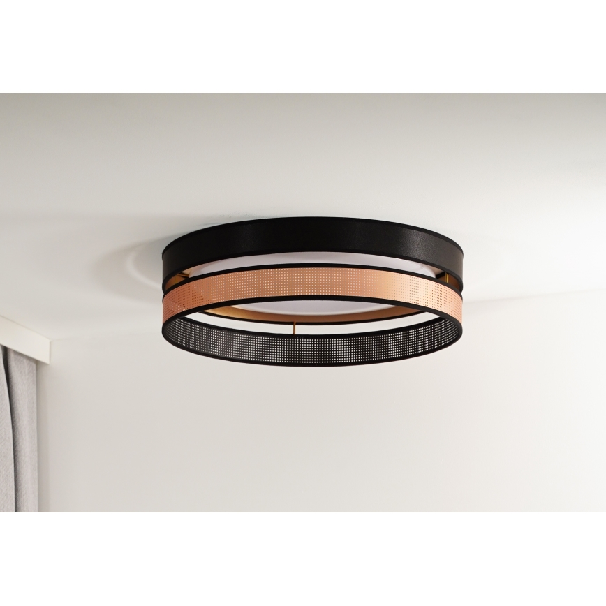 Duolla - LED Stropní svítidlo ROLLER DUO SHINY LED/24W/230V pr. 45 cm černá/měděná