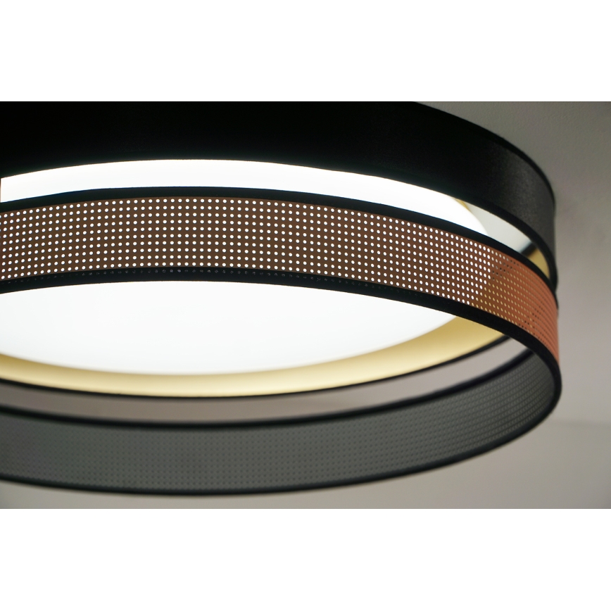 Duolla - LED Stropní svítidlo ROLLER DUO SHINY LED/24W/230V pr. 45 cm černá/měděná