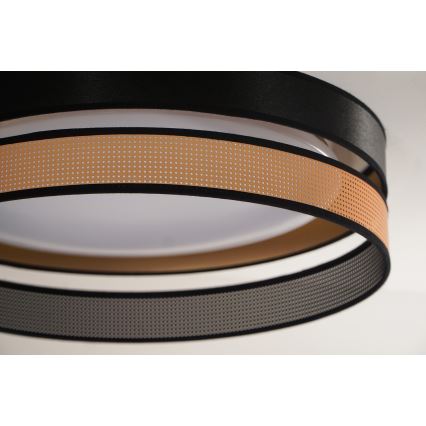 Duolla - LED Stropní svítidlo ROLLER DUO SHINY LED/24W/230V pr. 45 cm černá/měděná