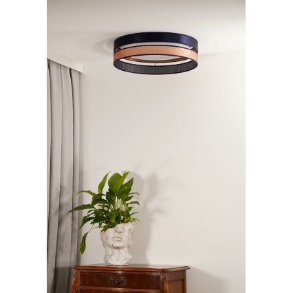 Duolla - LED Stropní svítidlo ROLLER DUO SHINY LED/24W/230V pr. 45 cm modrá/měděná