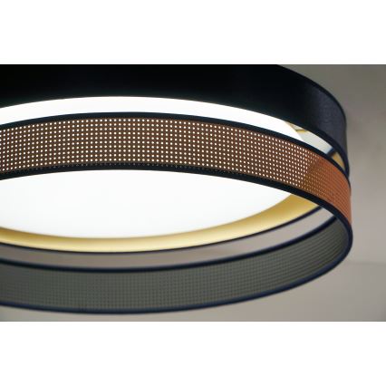 Duolla - LED Stropní svítidlo ROLLER DUO SHINY LED/24W/230V pr. 45 cm modrá/měděná
