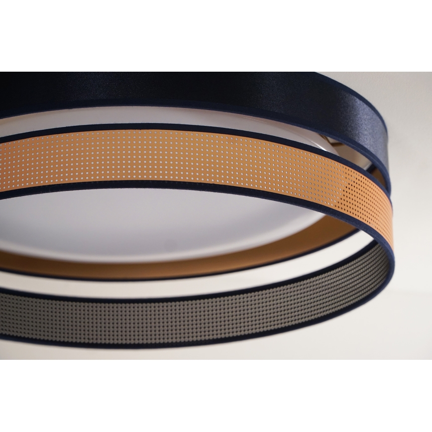 Duolla - LED Stropní svítidlo ROLLER DUO SHINY LED/24W/230V pr. 45 cm modrá/měděná