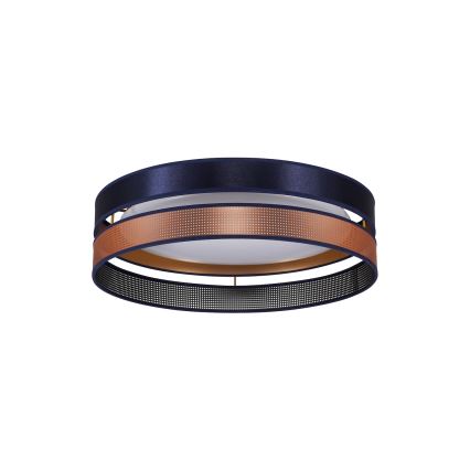 Duolla - LED Stropní svítidlo ROLLER DUO SHINY LED/24W/230V pr. 45 cm modrá/měděná