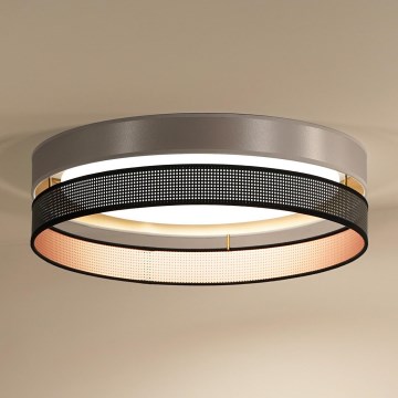 Duolla - LED Stropní svítidlo ROLLER DUO SHINY LED/24W/230V pr. 45 cm stříbrná/černá