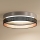Duolla - LED Stropní svítidlo ROLLER DUO SHINY LED/24W/230V pr. 45 cm stříbrná/černá