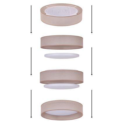 Duolla - LED Stropní svítidlo ROLLER LED/24W/230V pr. 45 cm béžová