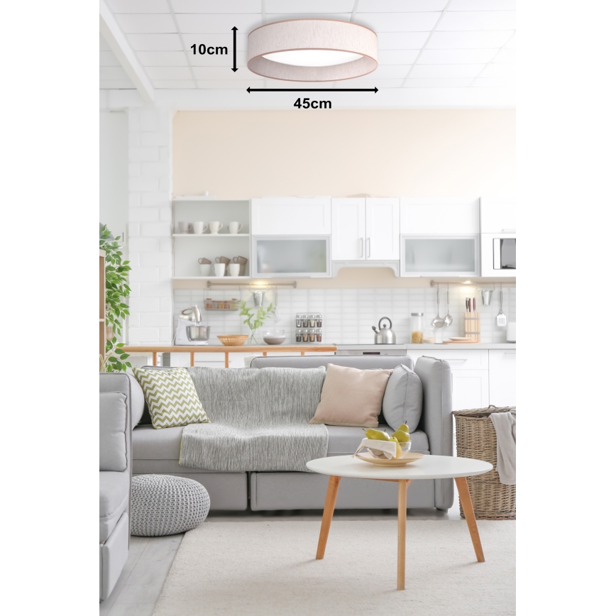 Duolla - LED Stropní svítidlo ROLLER LED/24W/230V pr. 45 cm béžová