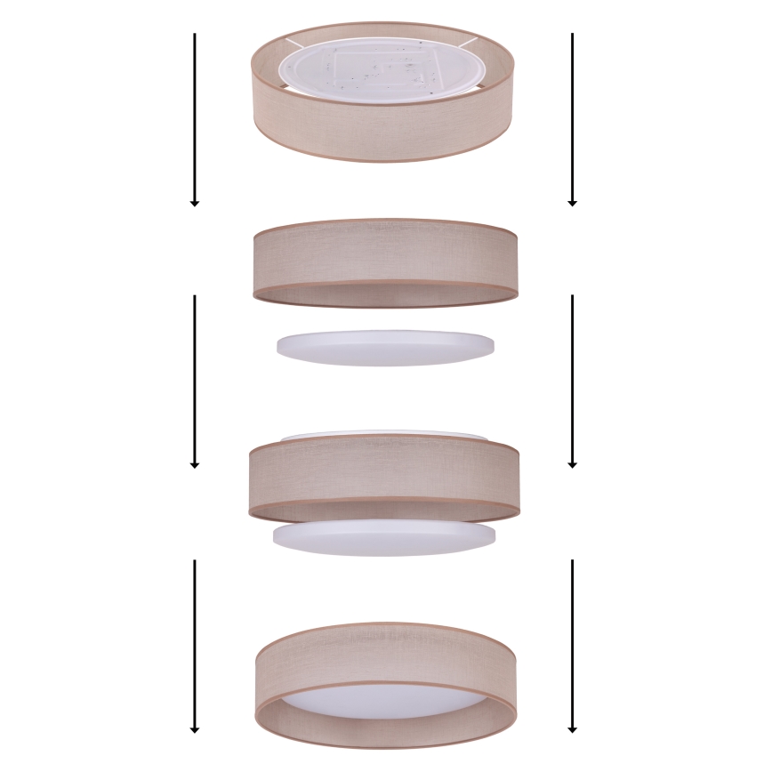 Duolla - LED Stropní svítidlo ROLLER LED/24W/230V pr. 45 cm ořech