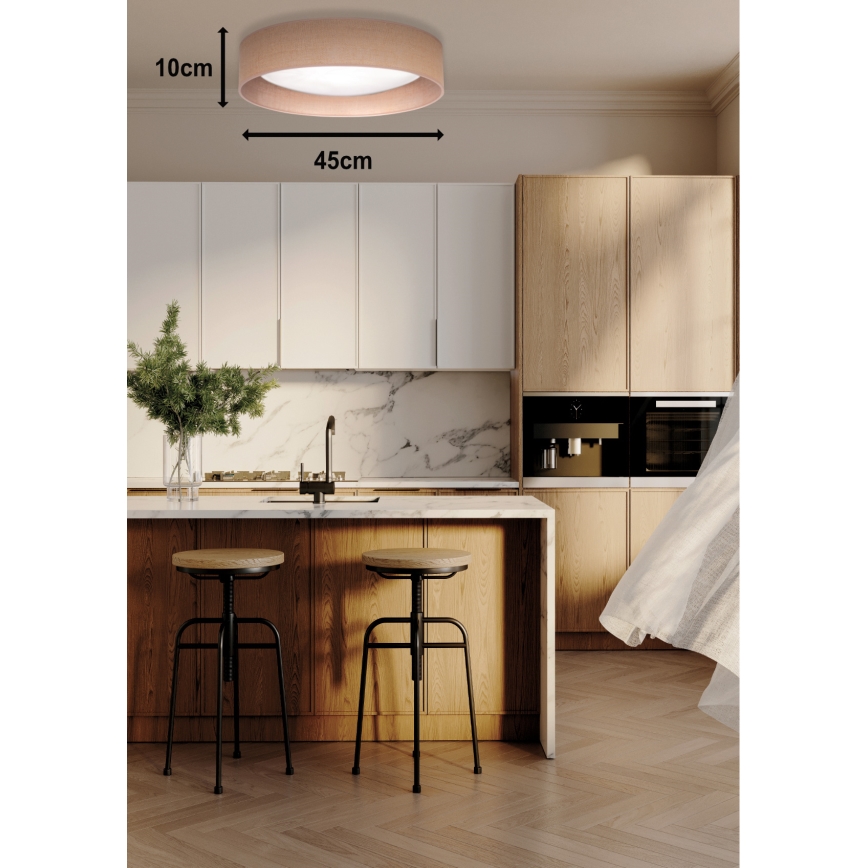 Duolla - LED Stropní svítidlo ROLLER LED/24W/230V světle pr. 45 cm hnědá