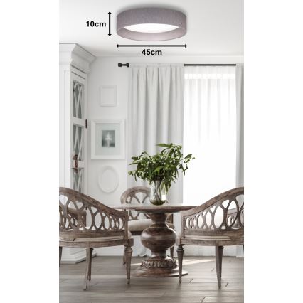 Duolla - LED Stropní svítidlo ROLLER LED/24W/230V tmavě pr. 45 cm šedá