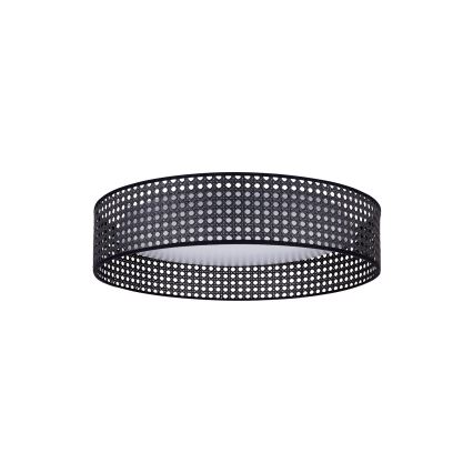 Duolla - LED Stropní svítidlo ROLLER RATTAN LED/24W/230V pr. 45 cm černá