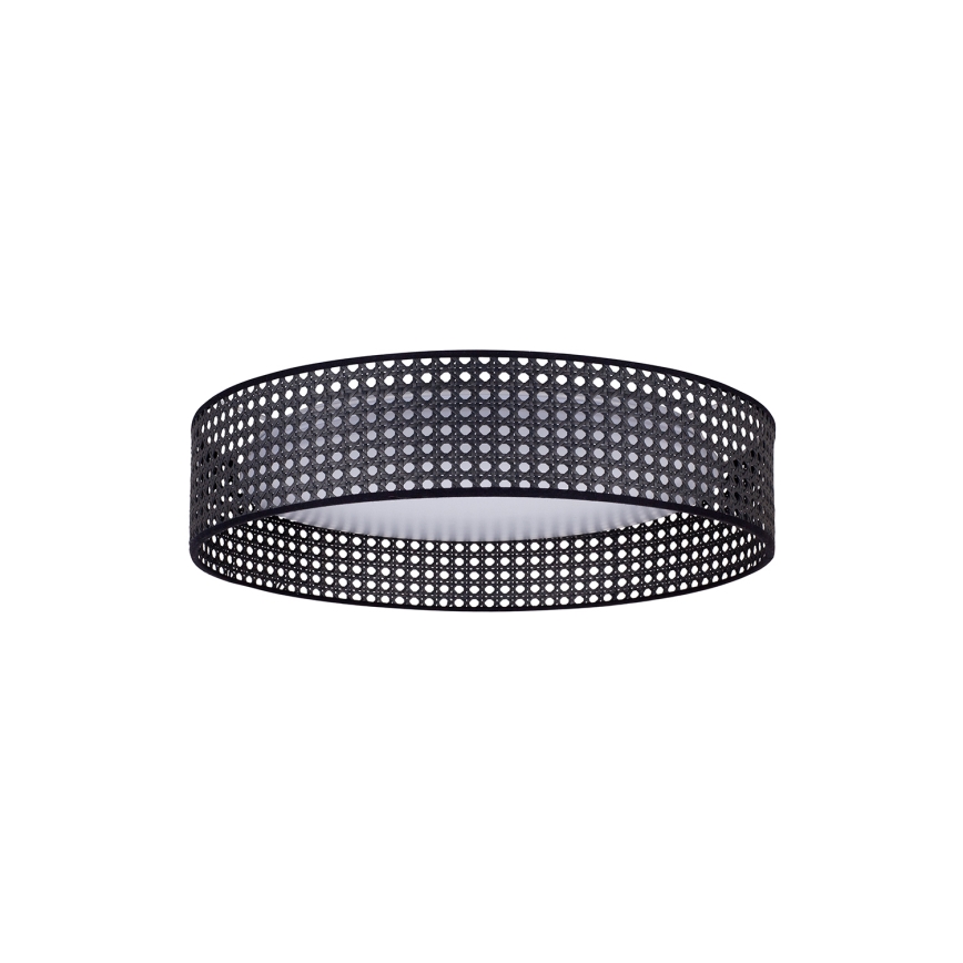 Duolla - LED Stropní svítidlo ROLLER RATTAN LED/24W/230V pr. 45 cm černá