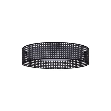 Duolla - LED Stropní svítidlo ROLLER RATTAN LED/24W/230V pr. 45 cm černá