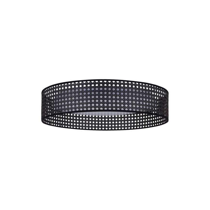 Duolla - LED Stropní svítidlo ROLLER RATTAN LED/24W/230V pr. 45 cm černá