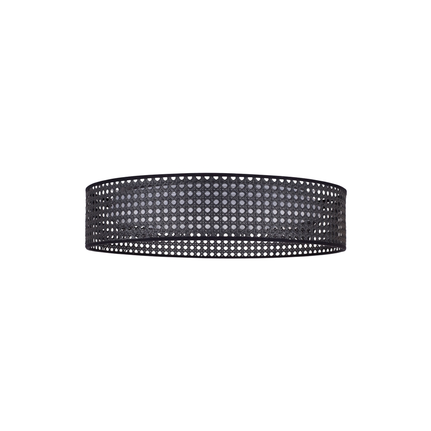 Duolla - LED Stropní svítidlo ROLLER RATTAN LED/24W/230V pr. 45 cm černá