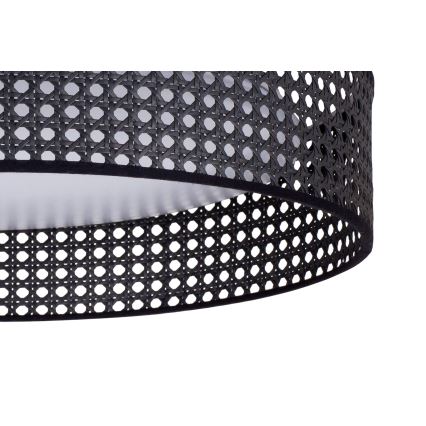 Duolla - LED Stropní svítidlo ROLLER RATTAN LED/24W/230V pr. 45 cm černá