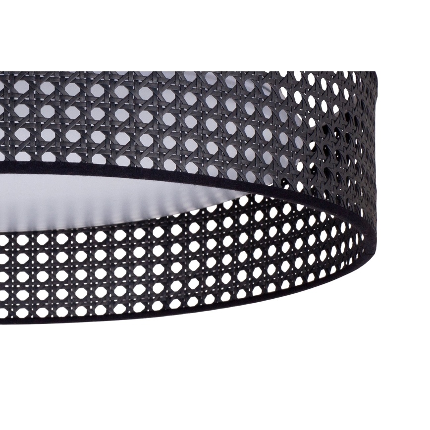 Duolla - LED Stropní svítidlo ROLLER RATTAN LED/24W/230V pr. 45 cm černá