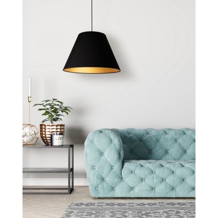 Duolla - Lustr na lanku ANNA 1xE27/40W/230V pr. 45 cm černá