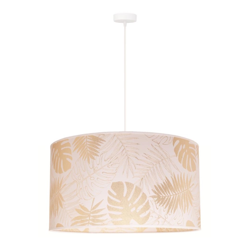Duolla - Lustr na lanku ARECA 1xE27/40W/230V pr. 45 cm mosaz/bílá