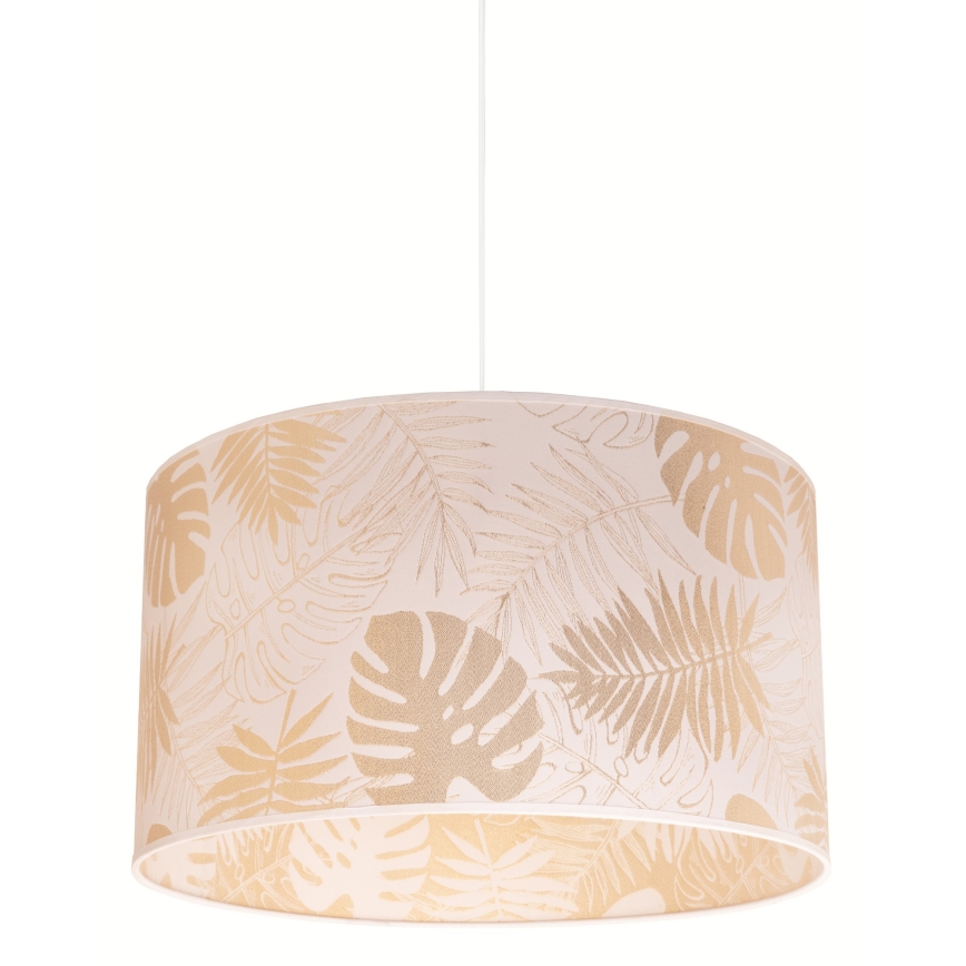 Duolla - Lustr na lanku ARECA 1xE27/40W/230V pr. 45 cm mosaz/bílá