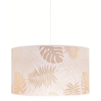 Duolla - Lustr na lanku ARECA 1xE27/40W/230V pr. 45 cm mosaz/bílá