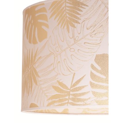 Duolla - Lustr na lanku ARECA 1xE27/40W/230V pr. 45 cm mosaz/bílá