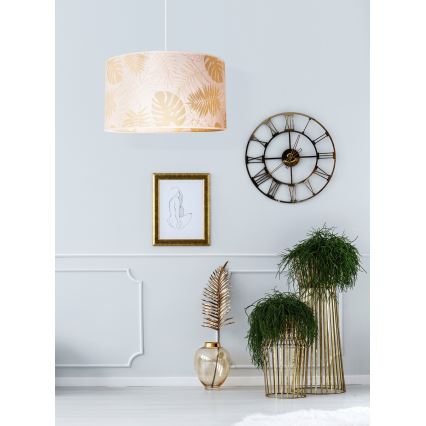 Duolla - Lustr na lanku ARECA 1xE27/40W/230V pr. 45 cm mosaz/bílá
