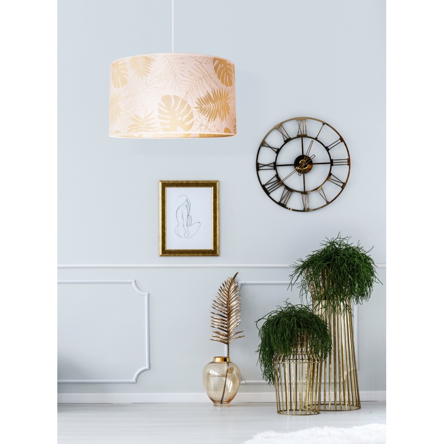 Duolla - Lustr na lanku ARECA 1xE27/40W/230V pr. 45 cm mosaz/bílá